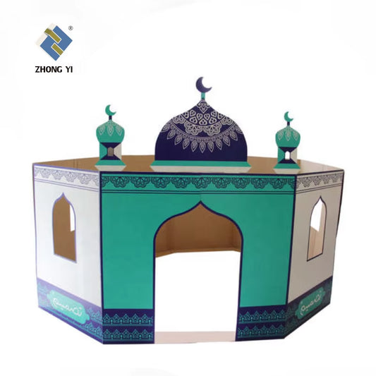 Wholesale Kids DIY Gift Cardboard Painting Playhouse Paper Mosque House