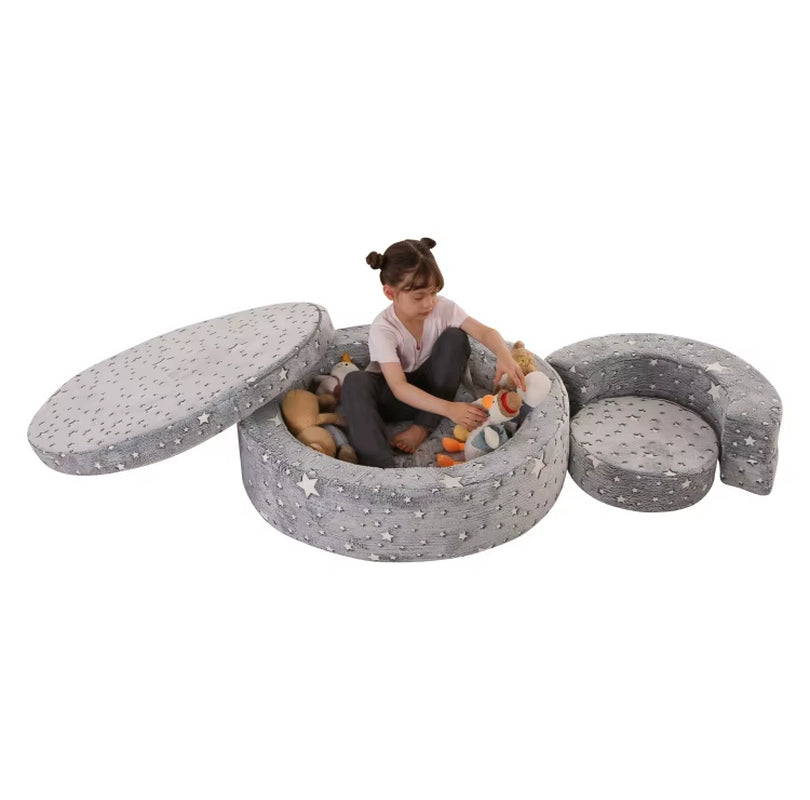 Modular Kids Play Couch, Toddler Couch for Playroom and Children'S So Ball Pool 2-In-1 Folding Kids Play Couch